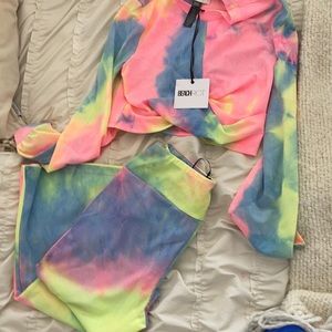 Two piece beach riot tie dye set